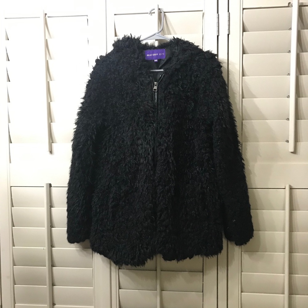 Madden Girl Women’s Faux Fur Jacket